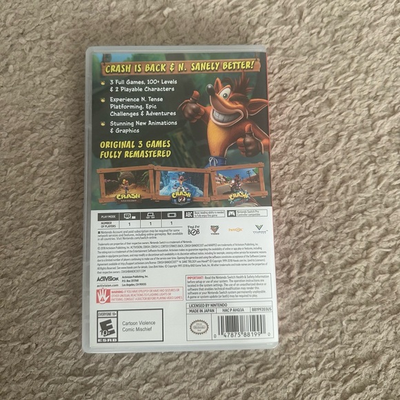 CRASH BANDICOOT N-SANE TRILOGY (Nintendo Switch) - Picture 2 of 4